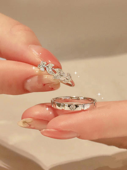 Couple Ring Sterling Silver Couple Rings Wedding Ring Valentine's Day Gift