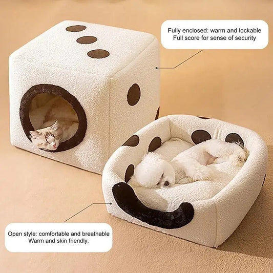 Autumn And Winter Warm Closed House Small Kennel