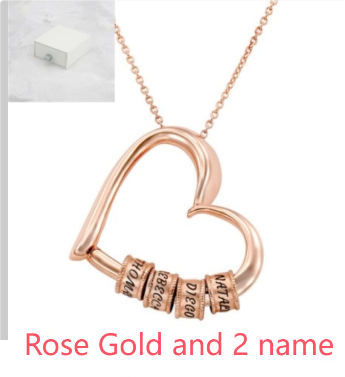 Personalized Heart Necklaces Women Jewelry Custom Name Necklaces & Pendants Mothers Day Gift
