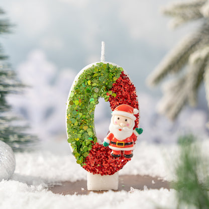 Santa Claus Digital Candle 0-9 Handmade Diy Decoration