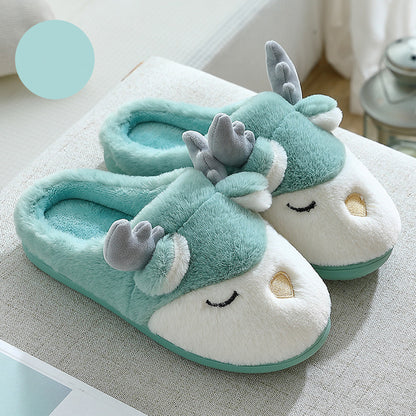 Cute Plush Home Cotton Shoes For Men