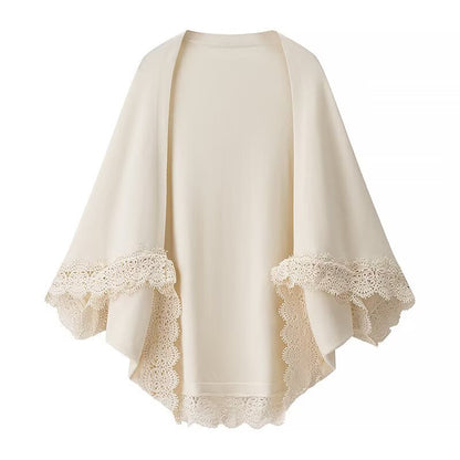 Knitted Cardigan Women's Outerwear Cloak Cape Jacket