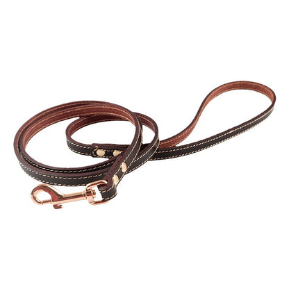 First Layer Cowhide Pet Hand Holding Rope Dog Chain