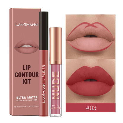 Combination Set of Lip Liner and Lip Gloss