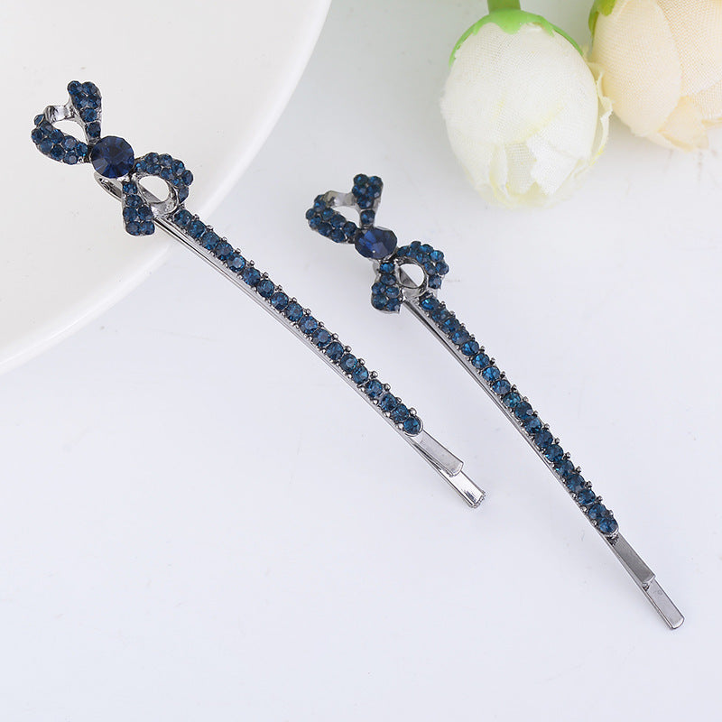 South Korea Creative New Word Clip Korean Bow Rhinestone Barrettes Creative Clover Hair Accessories Exquisite Clover