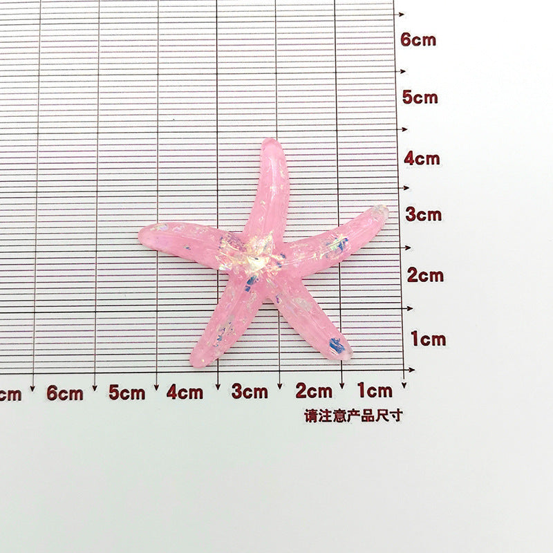 Handgefertigte DIY-Handyhülle aus Cremekleber, Accessoires aus Meeresharz, Seestern