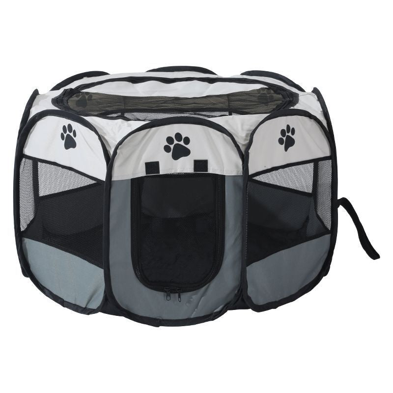 Octagonal Pet Fence Tent Oxford Cloth Scratch-Resistant Foldable Dog Cage for Dogs and Cats, Kennel Nest