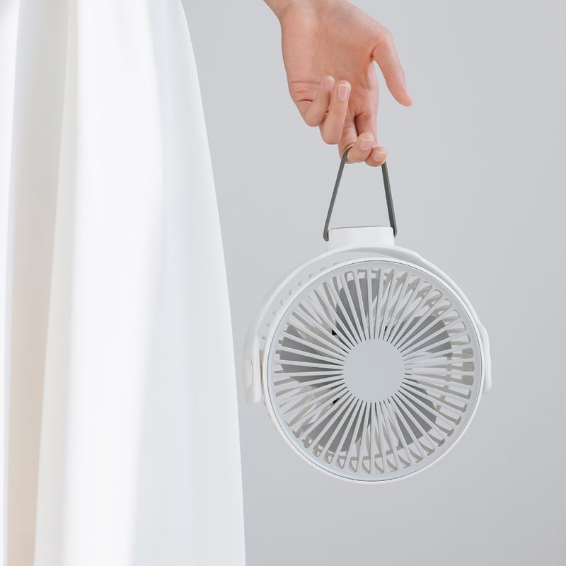 Mini-Deckenventilator, tragbarer Tischventilator mit USB-Aufladung, vier Windstufen, ideal für Zuhause, Büro, Studentenwohnheim oder Schlafzimmer