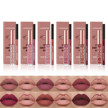 Combination Set of Lip Liner and Lip Gloss