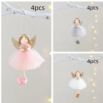 Christmas Winter Mesh Angel Big Eyes Girl Pendant