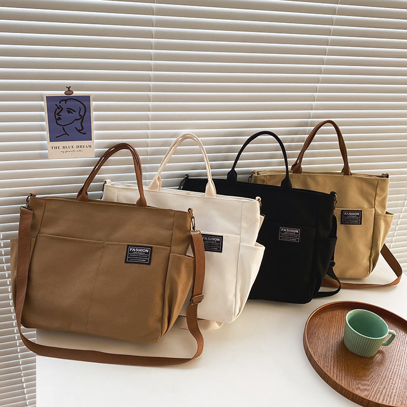 New Women's Canvas Casual Retro Large Capacity Multi-layer Women's Messenger Bag