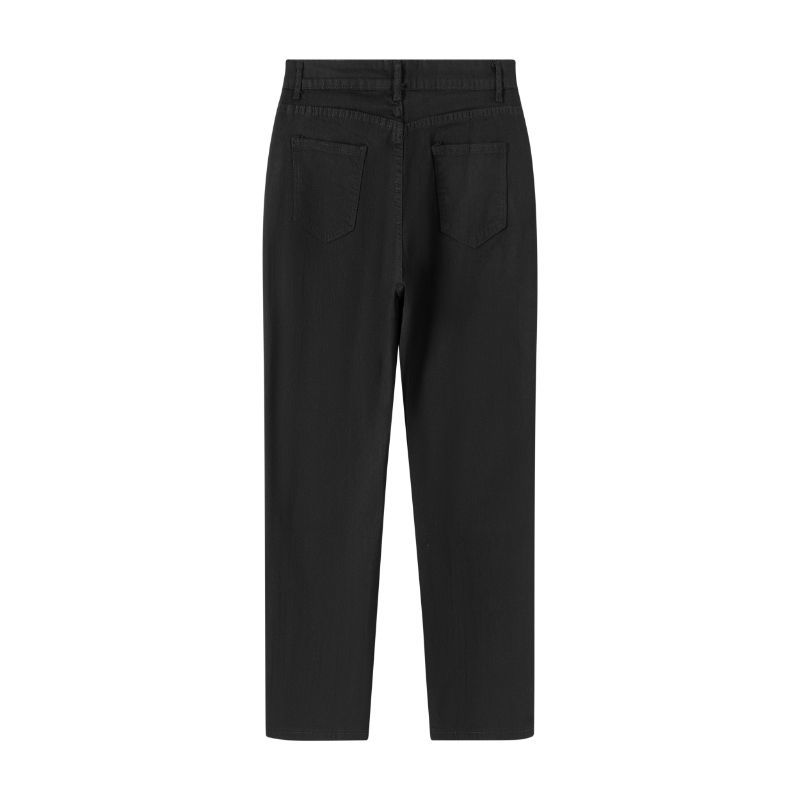 Stretch Denim Slim-fit High-waist Retro Cropped Cigarette Pants