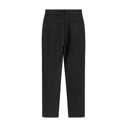 Stretch Denim Slim-fit High-waist Retro Cropped Cigarette Pants