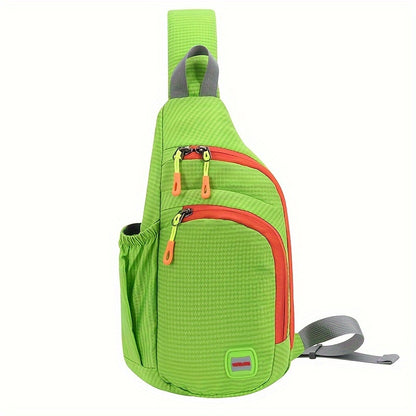 Rugged Waterproof Nylon Waist Pack - Stylish Sling Bag with Secure Zipper Compartment & Handy Side Pocket for Outdoor Adventures