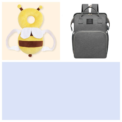 Multifunctional Maternity Diaper Backpack Upgraded With Removable Mosquito Net Large Capacity Foldable Infants Baby Crib Waterproof Nappy Mother Bag For Travel