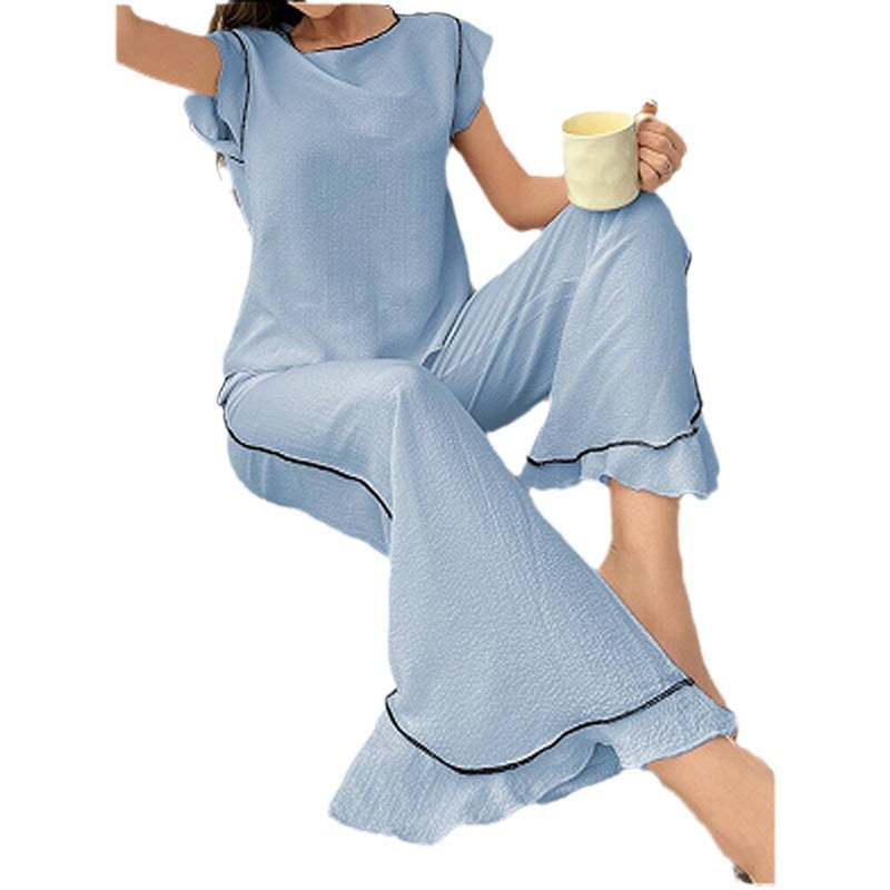 Women's Comfortable Crew-neck Pajama Set