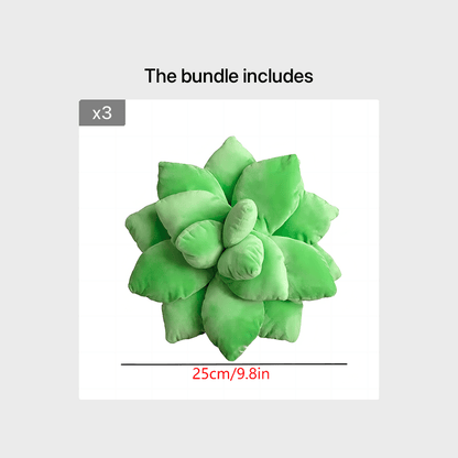 Succulent Pillow, Cute Pillows, Accent Pillows For Green Succulent Themed Home Decor, Soft Plush Cushions, Gifts For Succulent Lovers Or Kids (Dark Green) As Halloween, Chrismas Gift
