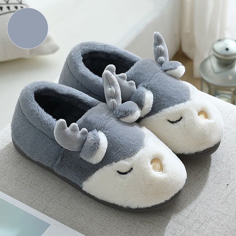 Cute Plush Home Cotton Shoes For Men