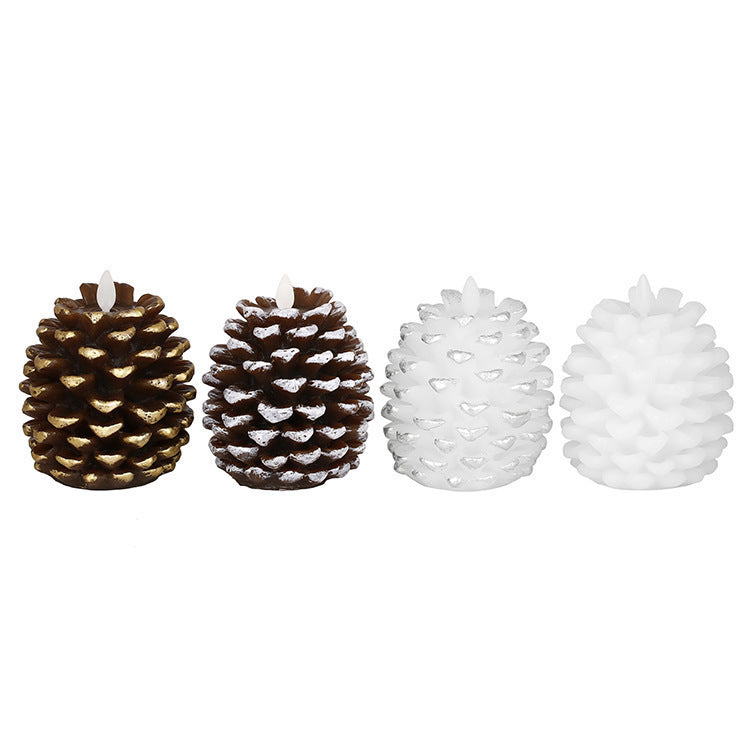 Christmas Pinecone Decoration Paraffin Real Wax Pinecone Candle Pinecone Pinecone Christmas Living Room Bedroom Light