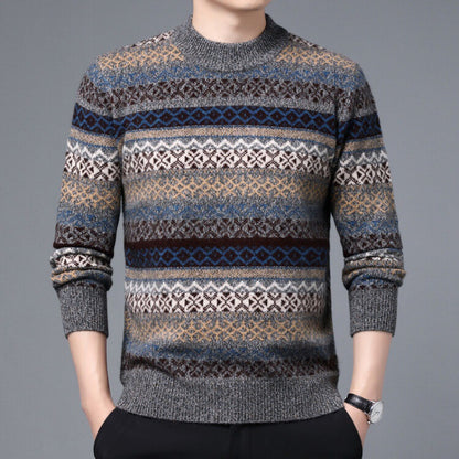 Winter Thickened Warm And Comfortable Round-neck Jacquard