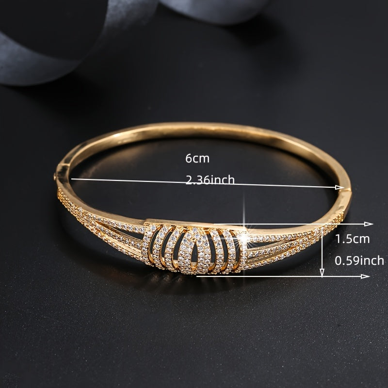 Fashion Hollow Out Inlaid Zircon Bracelet Simple Personality Creative Bracelet