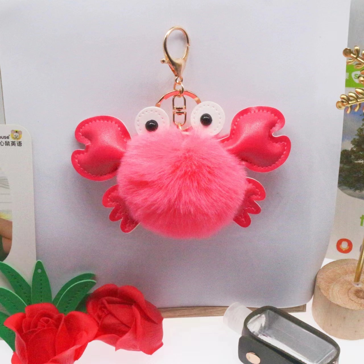 Cartoon Cute Crab Keychain Pendant