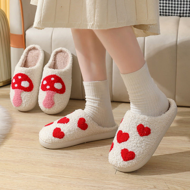 Cotton Slippers Women's Indoor Home Plush Warm Slippers