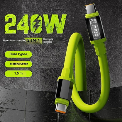240W Fast Charging Type-C Data Cable Suitable For Mobile Phones And Tablets