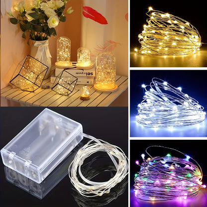 1pc String Lights Suitable for Bedroom, Party, Wedding, Christmas and Halloween Decoration Light 50/100LED