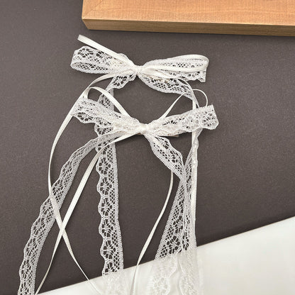Ultra-fairy Lace Bow Ribbon Hair Clip