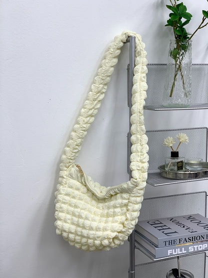 Women's Fashion Casual Rhombus Pleated Crossbody Bag