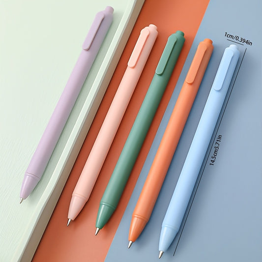 Morandi Gel Pens Set - 5 Pack Premium 0.5mm Fine Tip Black Ink Pens