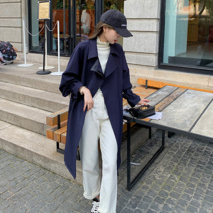 New Style Windbreaker Women's Mid-length Over The Knee Spring And Autumn