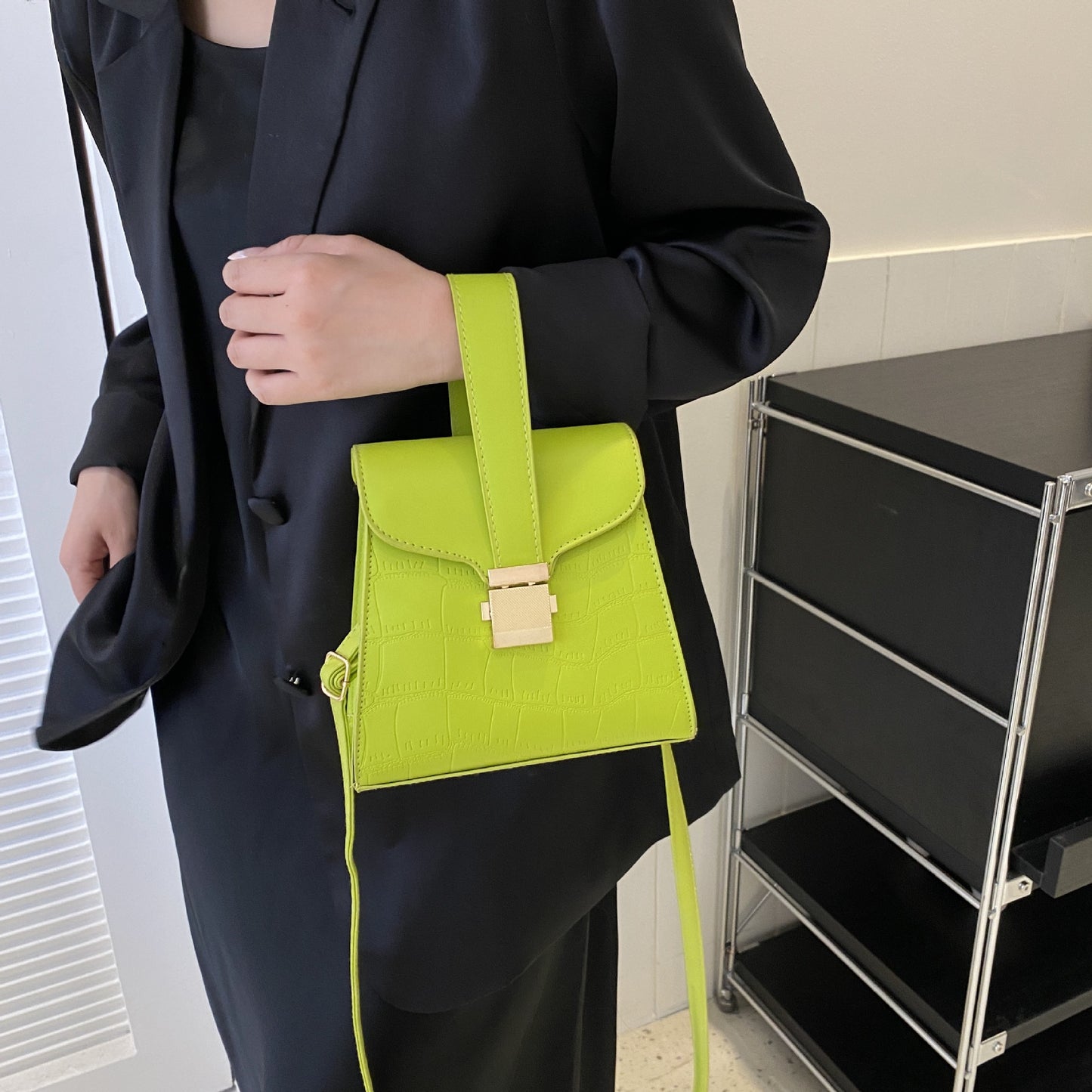 New All-match Shoulder Elegant Girls Crossbody Twist Lock Bag