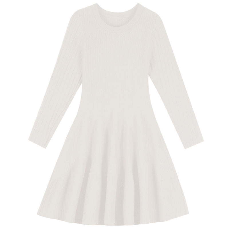 The New Early Spring Slim Slim Mid-length Temperament A-line Skirt Bottoming