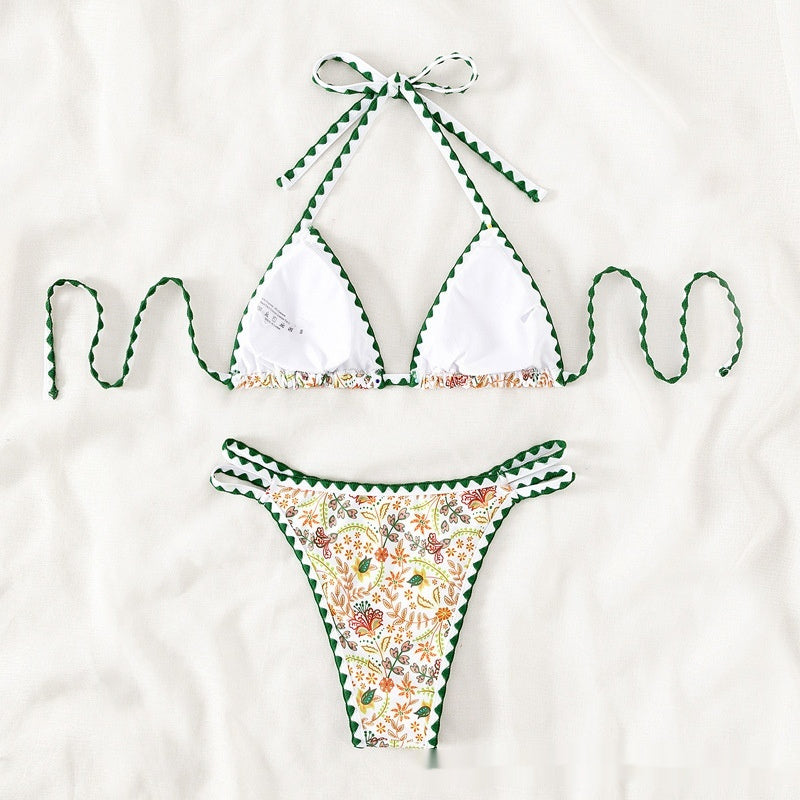 Bikini Sexy Halter Printed Swimsuit For Women