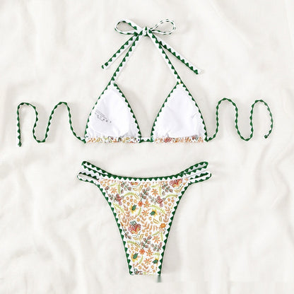 Bikini Sexy Halter Printed Swimsuit For Women