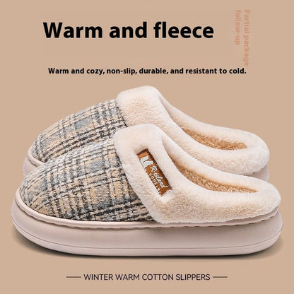 Women's Thick Bottom Non Slip Cotton Slippers