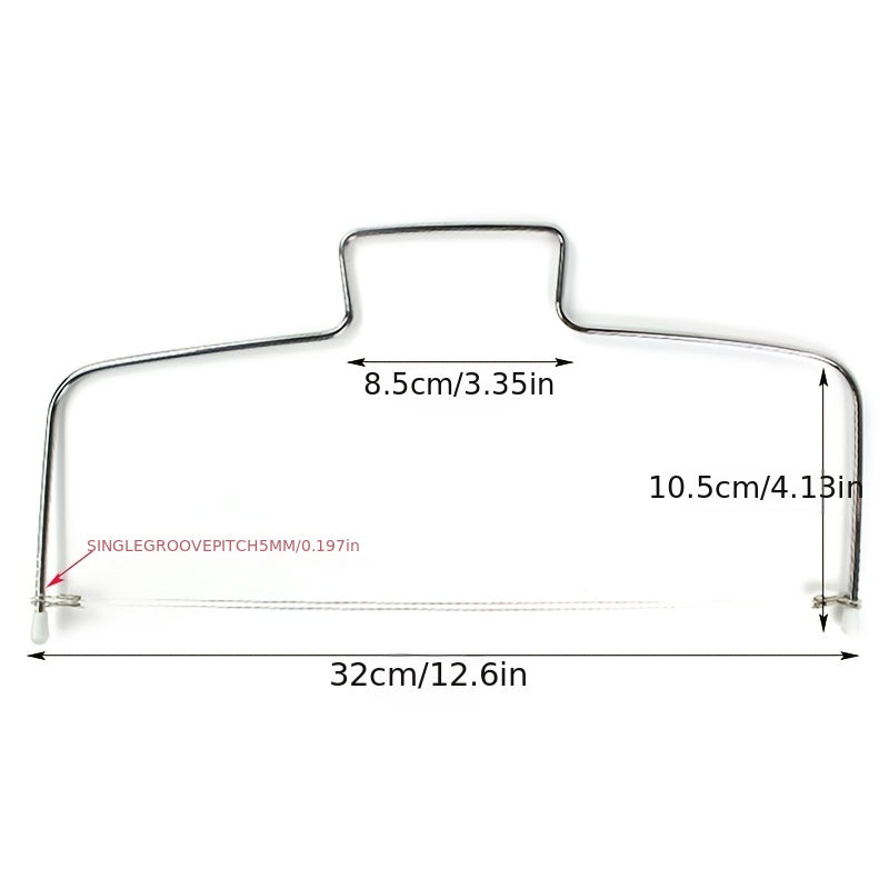 1pc Adjustable Stainless Steel Cake Slicer - Precise Control for Effortless DIY Cake Decorating and Baking - Durable, Rust-Resistant Kitchen Cooking Tool for Home Bakers and Professionals