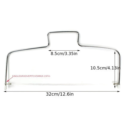 1pc Adjustable Stainless Steel Cake Slicer - Precise Control for Effortless DIY Cake Decorating and Baking - Durable, Rust-Resistant Kitchen Cooking Tool for Home Bakers and Professionals