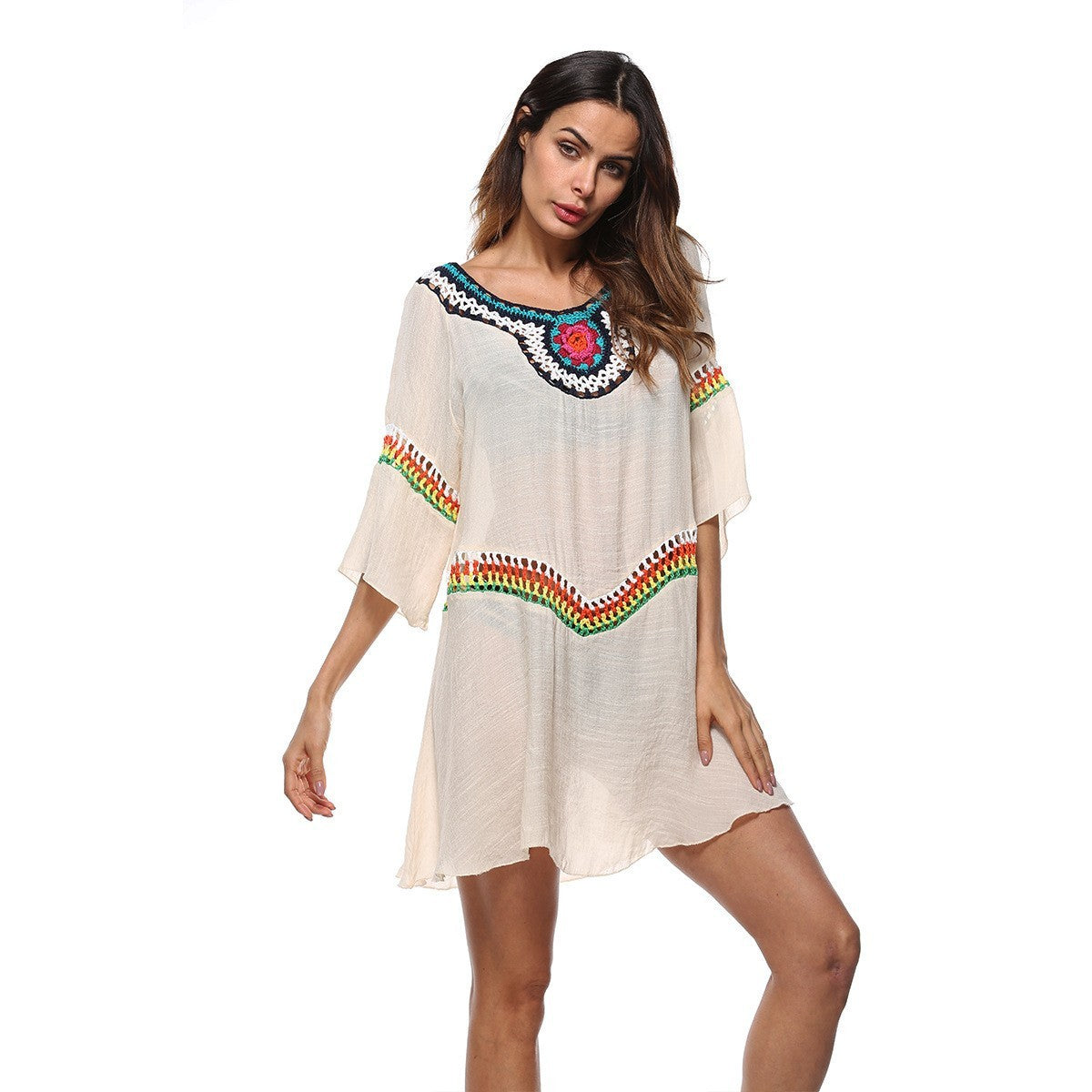 Crocheted Ethnic Style Sun Protection Clothing