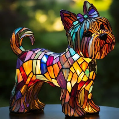 Illuminated Dog Lamp - Decorative Resin Animal Night Light | 26 Breed Designs