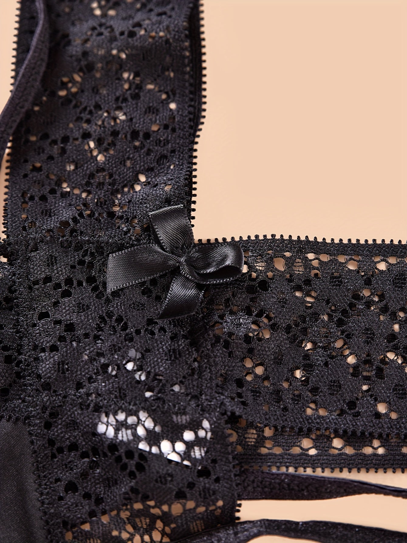 Strappy Lace Thong Panties, Floral Print Semi-Sheer High Waist Criss Cross Panties, Women's Lingerie & Underwear