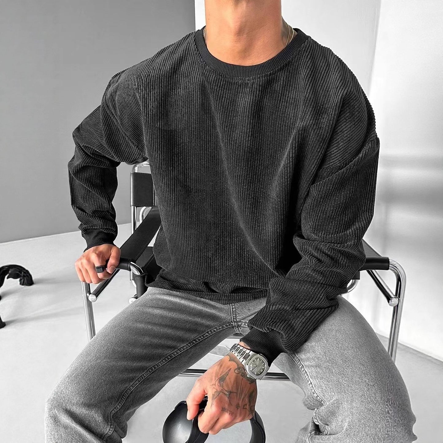 Casual Trends Round Neck Sweater Long Sleeve