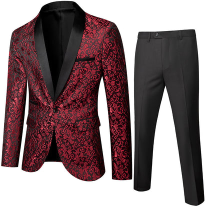 Men's Business Casual Suit Men's Slim Fit Two-piece Suit