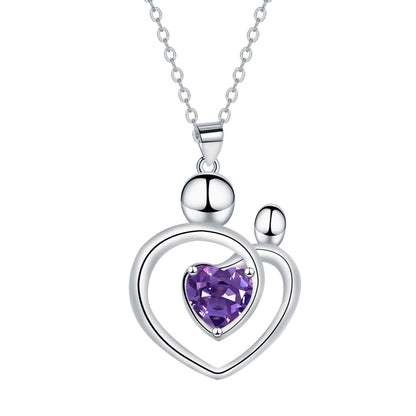 Mother's Day Gift Mother And Child Necklace Clavicle Chain High Sense