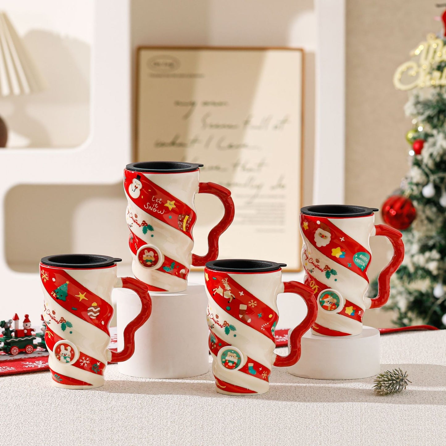Christmas Couple Ceramic Mug Household