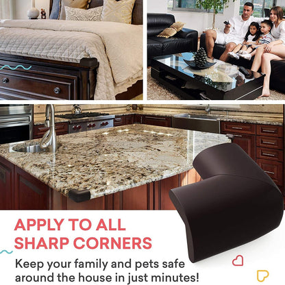 4pcs Childproofing Corner Guards - Pre-Taped Furniture Bumper for Baby Safety, Protects Against Sharp Edges, Ideal for Christmas, Halloween, and Thanksgiving Gifts