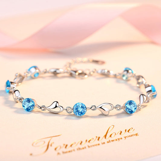 Tanabata Valentine's Day Gift Bracelet Silver Jewelry