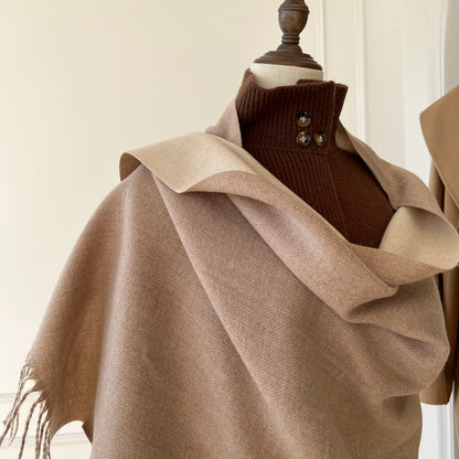 Double-sided Solid-color Scarf For Women